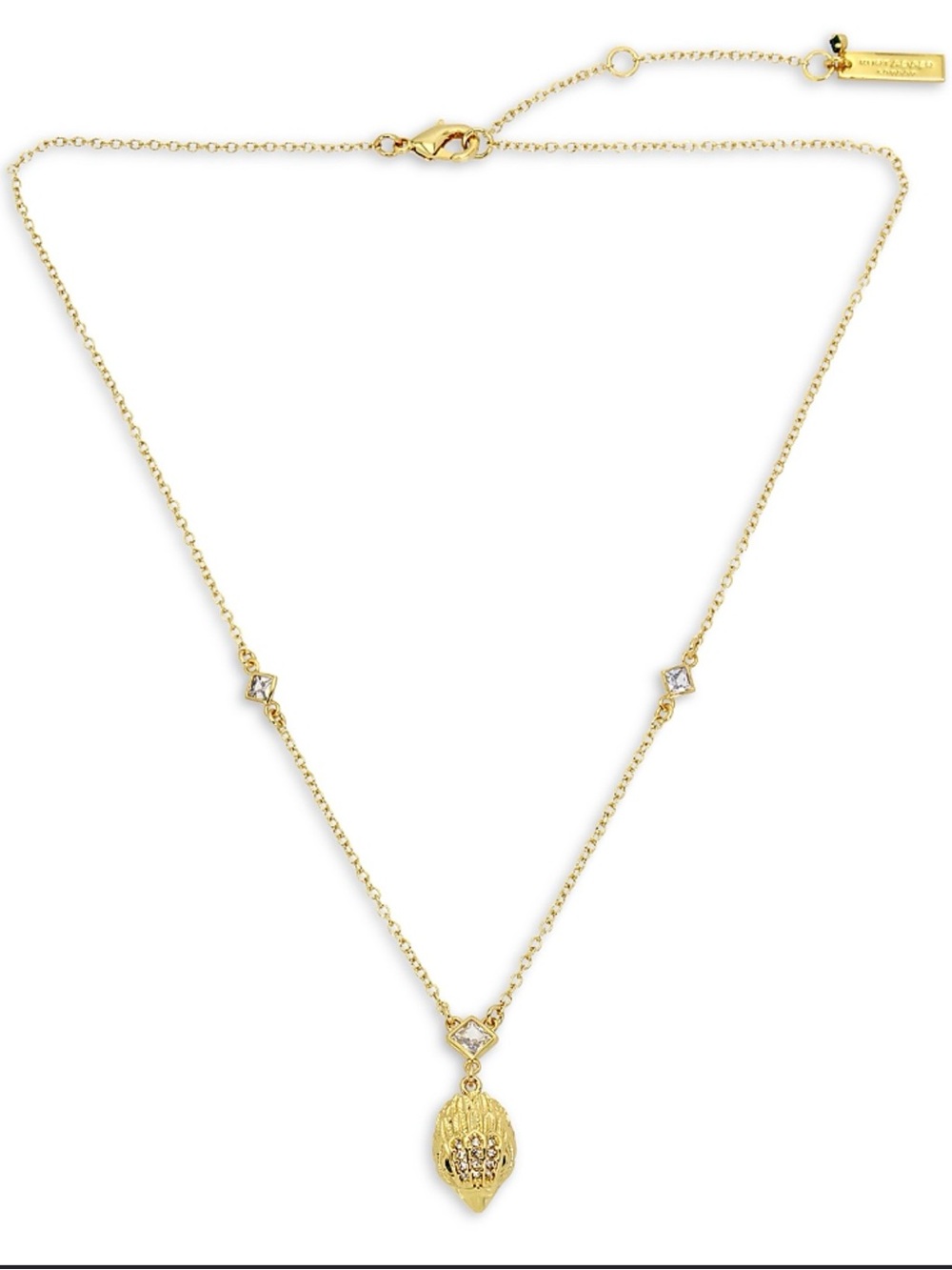 Kurt Geiger London Pavé Eagle Pendant Necklace in Gold - NWT